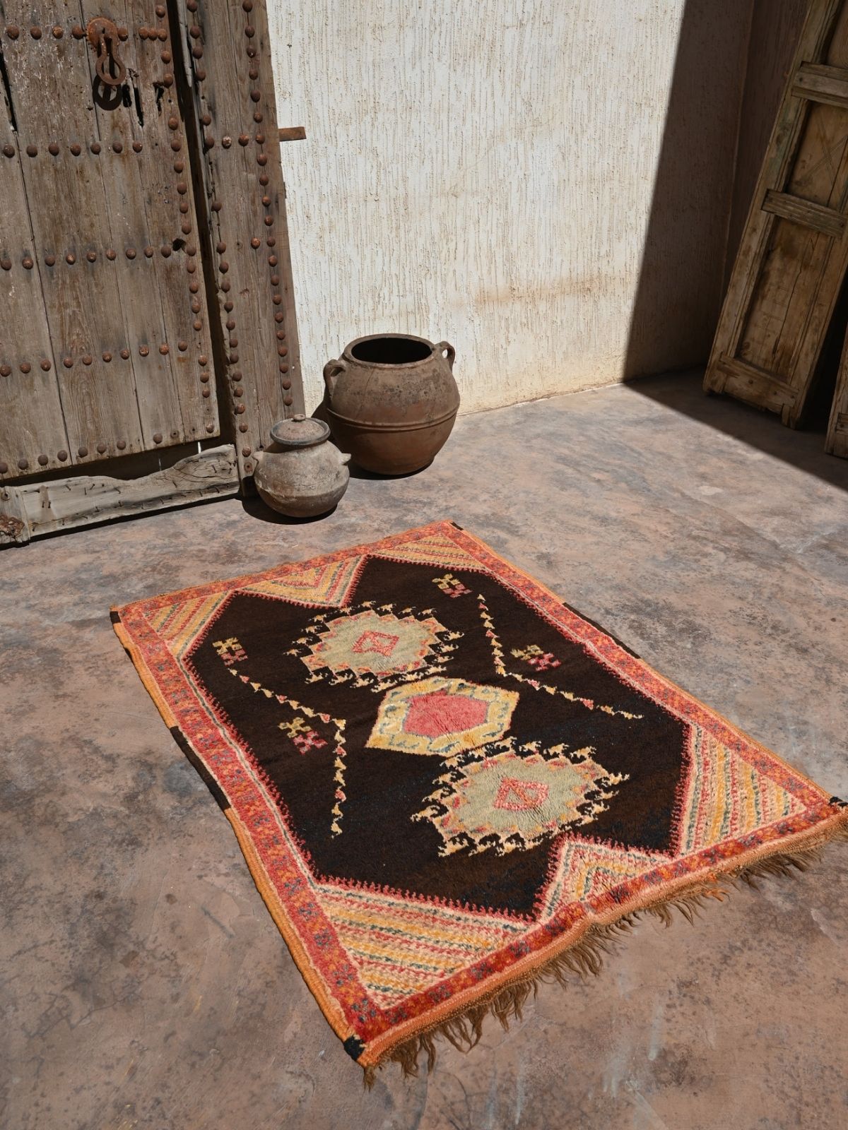 Taznakht Vintage Moroccan Rug - Henna & Blush 100x145cm