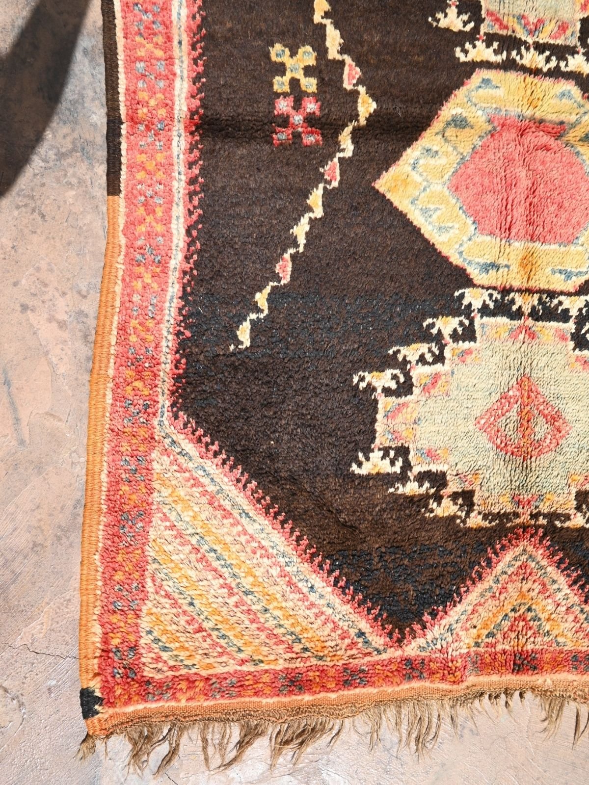 Taznakht Vintage Moroccan Rug - Henna & Blush 100x145cm