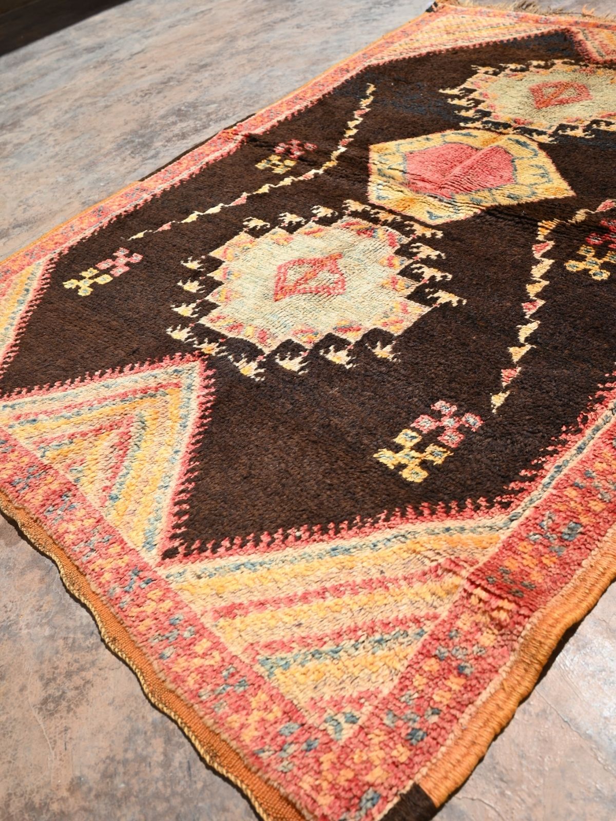 Taznakht Vintage Moroccan Rug - Henna & Blush 100x145cm
