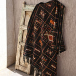 Taznakht Flat Weave Moroccan Rug - Black 122x172cm