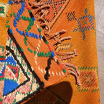 Taznakht Vintage Moroccan Runner Rug - Bright Orange 148x380cm
