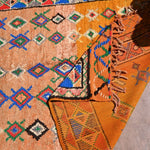 Taznakht Vintage Moroccan Runner Rug - Bright Orange 148x380cm