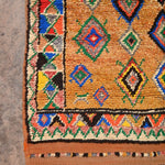 Taznakht Vintage Moroccan Runner Rug - Bright Orange 148x380cm