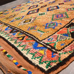 Taznakht Vintage Moroccan Runner Rug - Bright Orange 148x380cm