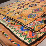 Taznakht Vintage Moroccan Runner Rug - Bright Orange 148x380cm