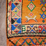 Taznakht Vintage Moroccan Runner Rug - Bright Orange 148x380cm