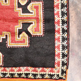 Taznakht Vintage Moroccan Rug - Red & Black 155x284cm