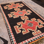 Taznakht Vintage Moroccan Rug - Red & Black 155x284cm