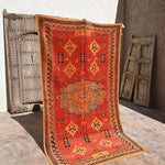 Mid-Century Taznakht Vintage Rug - Red 134x245