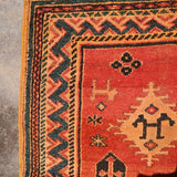 Mid-Century Taznakht Vintage Rug - Red 134x245