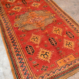 Mid-Century Taznakht Vintage Rug - Red 134x245