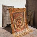 Mid-Century Taznakht Vintage Rug - Saffron & Blush 165x230cm