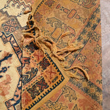 Mid-Century Taznakht Vintage Rug - Saffron & Blush 165x230cm
