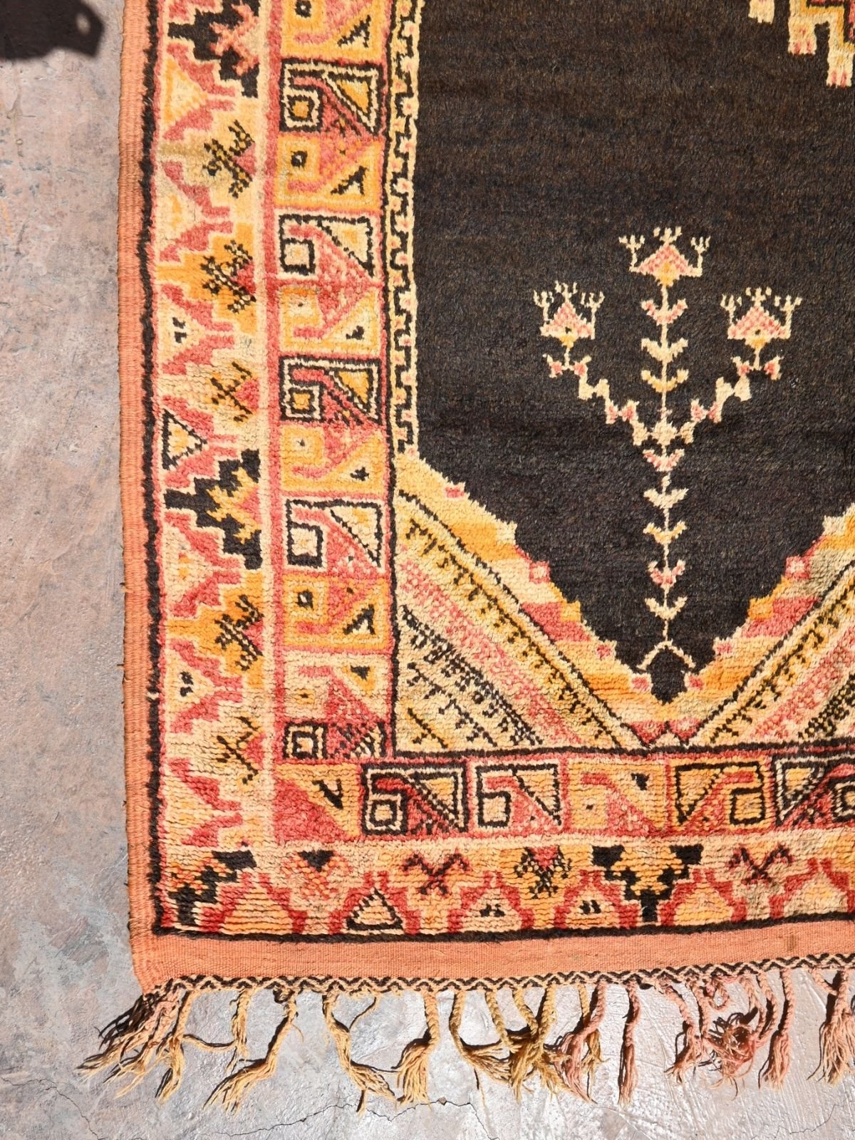 Taznakht Vintage Moroccan Rug - Henna & Gold 146x270cm