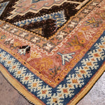 Taznakht Vintage Moroccan Rug - Henna Pink & Blue 160x255cm