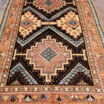 Taznakht Vintage Moroccan Rug - Henna Pink & Blue 160x255cm