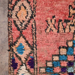 Vintage Boujad Rug - Textured Pink & Blue 167x276 Nouvelle Nomad