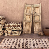 Vintage Beni Runner Rug - Cream Brown 95x264cm