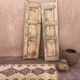 Vintage Beni Mini Rug cream with brown diamonds