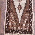 Vintage Beni Runner Rug - Brown Diamond 86x220cm