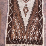 Vintage Beni Runner Rug - Brown Diamond 86x220cm