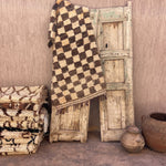 Vintage Beni Mini Rug - Cream Brown Check 70x175cm