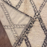 Vintage Beni Ourain Rug - Cream & Charcoal 185x280cm - Nouvelle Nomad