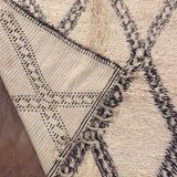 Vintage Beni Ourain Rug - Cream & Charcoal 185x280cm - Nouvelle Nomad