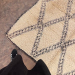 Vintage Beni Ourain Rug - Cream & Charcoal 185x280cm - Nouvelle Nomad