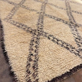 Vintage Beni Ourain Rug - Cream & Charcoal 185x280cm - Nouvelle Nomad