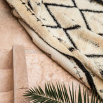 Vintage Beni Ourain Rug - Cream & BlackNouvelle Nomad