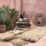 Vintage Beni Ourain Rug - Cream & BlackNouvelle Nomad