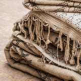 Vintage Beni Ourain Rug - Cream & Charcoal GeometricNouvelle Nomad