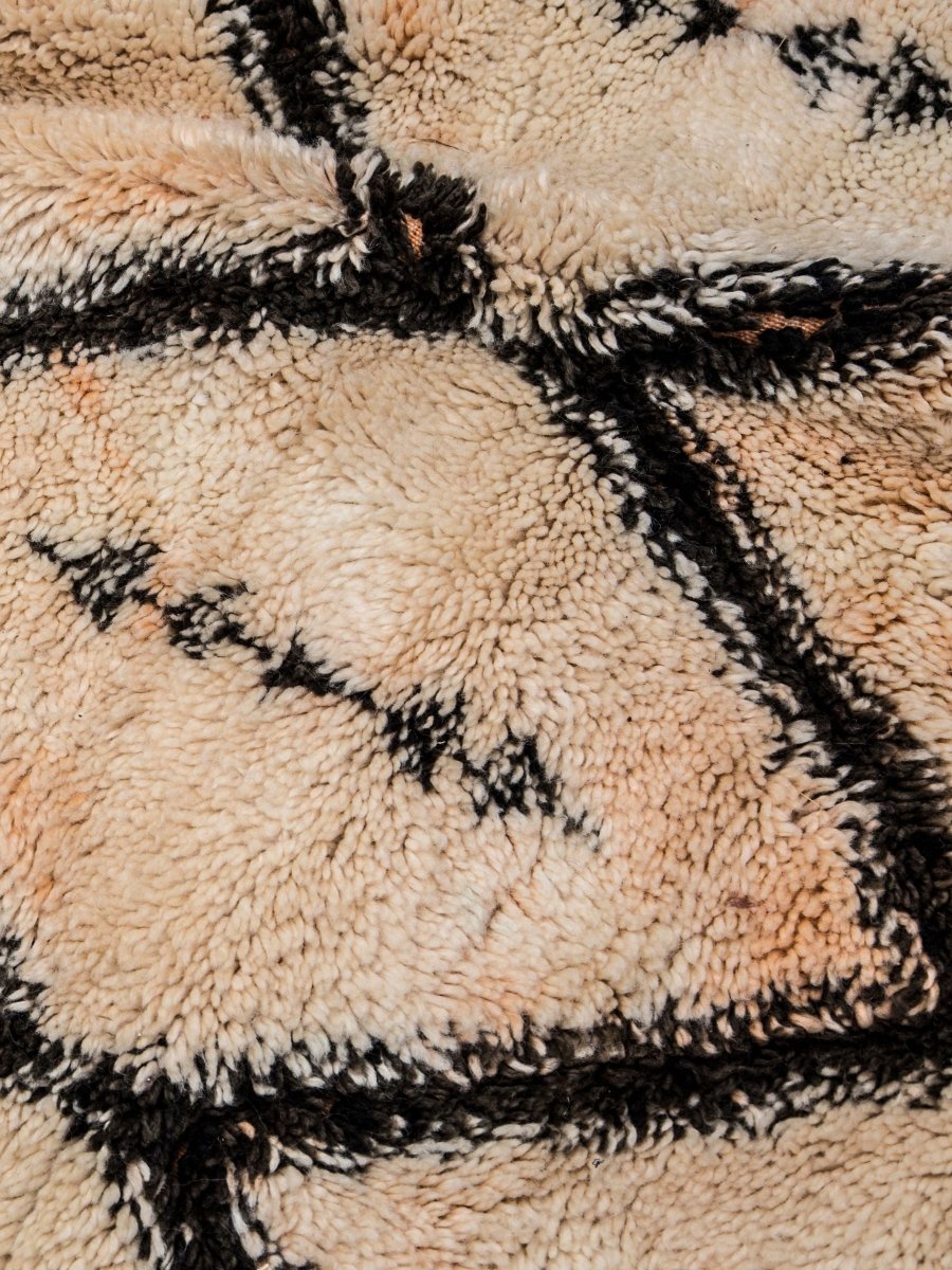 Vintage Beni Ourain Rug - Cream & BlackNouvelle Nomad