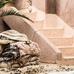 Vintage Beni Ourain Rug - Cream & Charcoal GeometricNouvelle Nomad