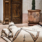 Vintage Beni Ourain Rug - Cream & BlackNouvelle Nomad