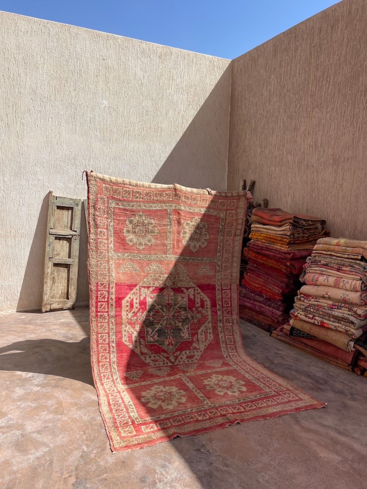 Vintage Beni Yakkoub Rug - Bright Pink 170x286cm - Nouvelle Nomad