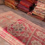 Vintage Beni Yakkoub Rug - Bright Pink 170x286cm - Nouvelle Nomad