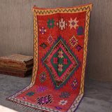 Vintage Boujad Rug - Bright Diamonds 138x278cm - Nouvelle Nomad
