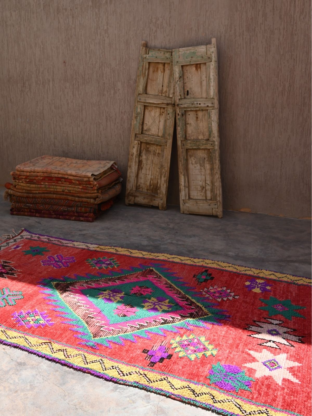 Vintage Boujad Rug - Bright Diamonds 138x278cm - Nouvelle Nomad