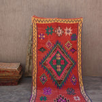 Vintage Boujad Rug - Bright Diamonds 138x278cm - Nouvelle Nomad