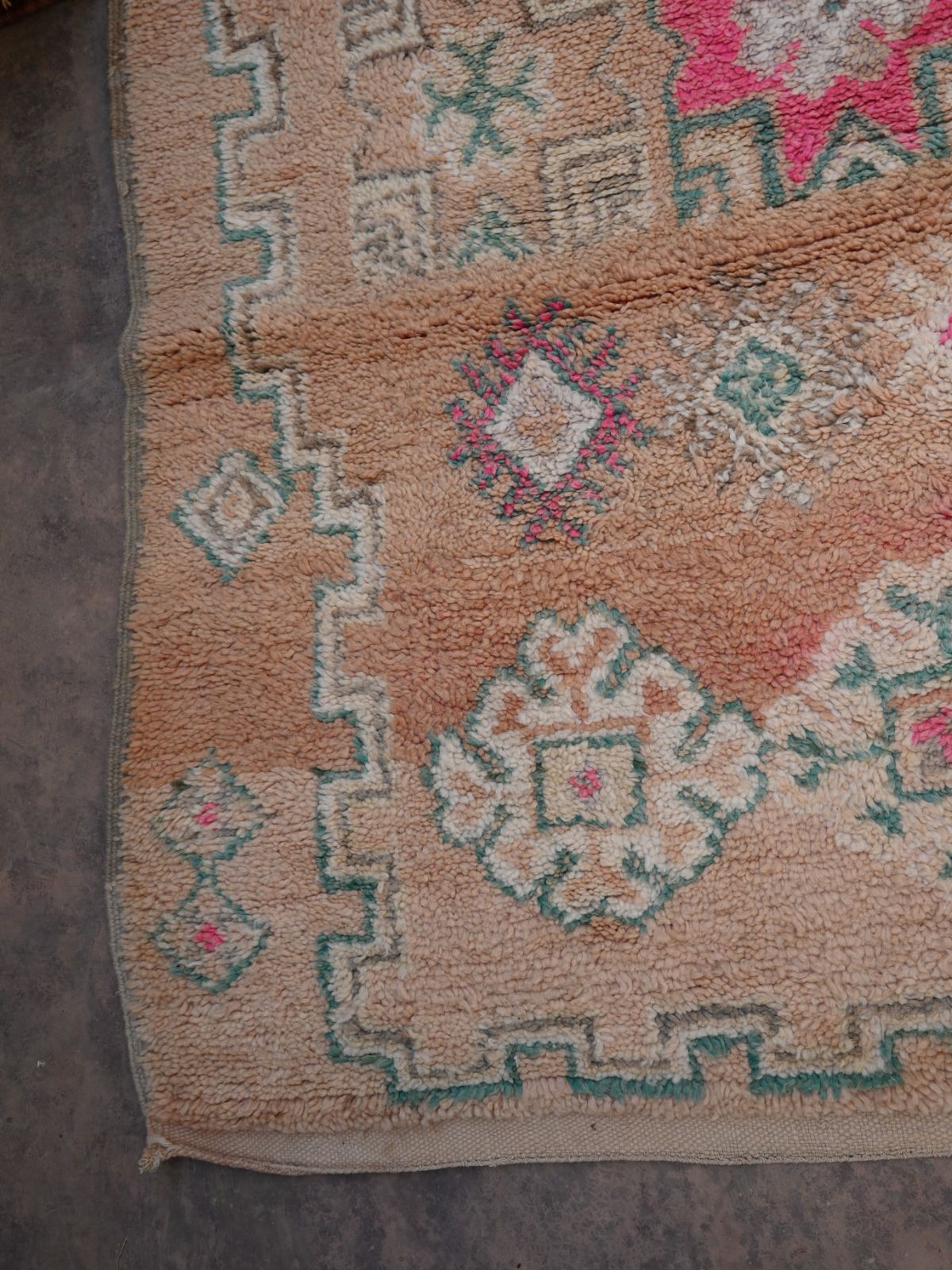 Vintage Boujad Rug - Neutral Stars 186x333cm - Nouvelle Nomad