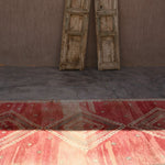 Vintage Boujad Runner - Red Diamonds 130x286cm - Nouvelle Nomad