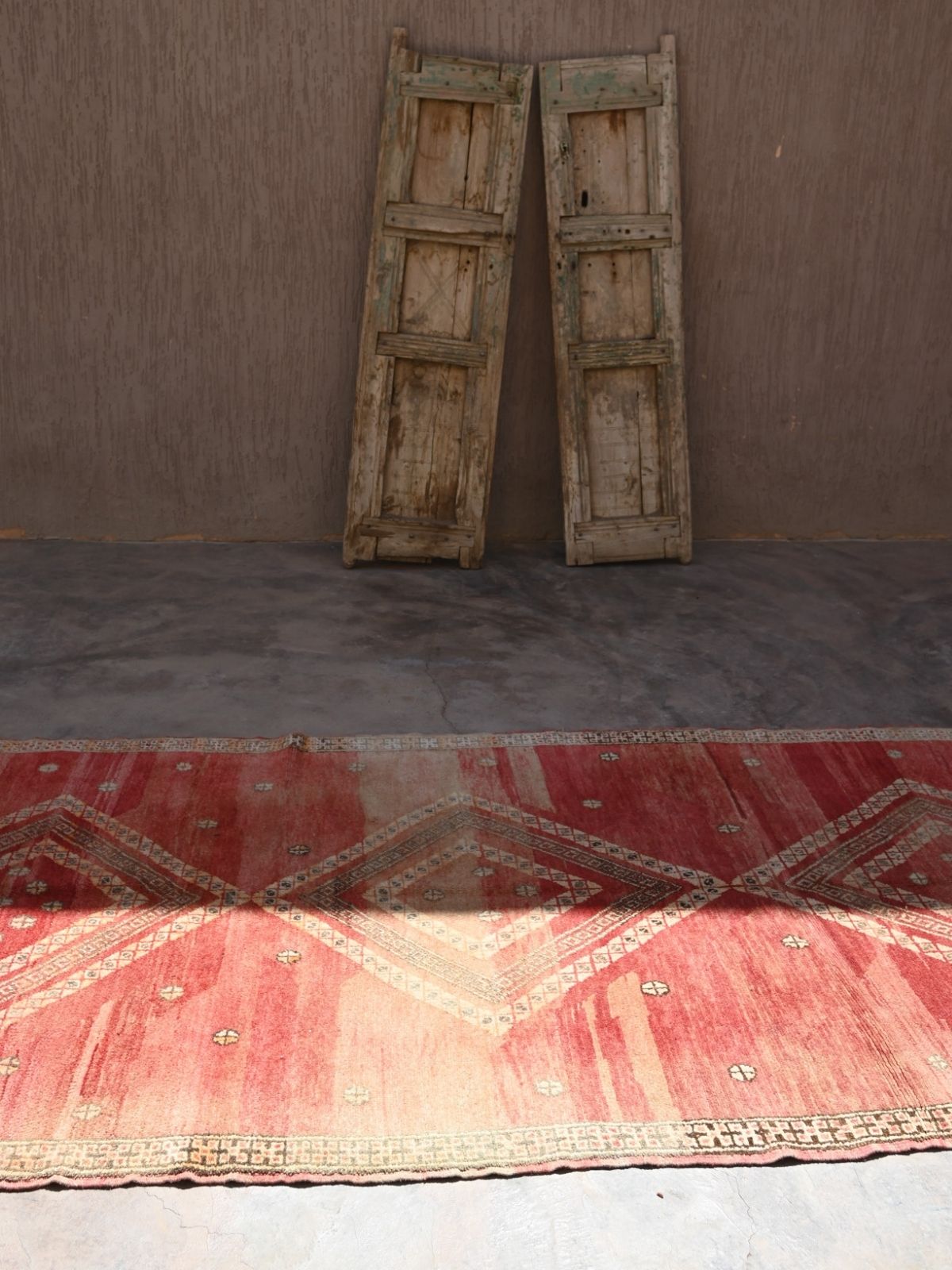 Vintage Boujad Runner - Red Diamonds 130x286cm - Nouvelle Nomad