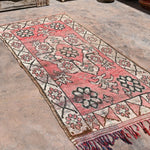 Boujad Vintage Moroccan Runner Rug - Red & Brown 100x245cm