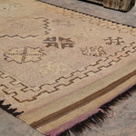 Vintage Haouz Rug - Neutral Beige & Brown 118x210cm
