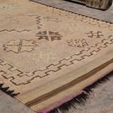 Vintage Haouz Rug - Neutral Beige & Brown 118x210cm