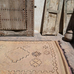 Vintage Haouz Rug - Neutral Beige & Brown 118x210cm