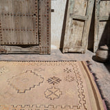 Vintage Haouz Rug - Neutral Beige & Brown 118x210cm