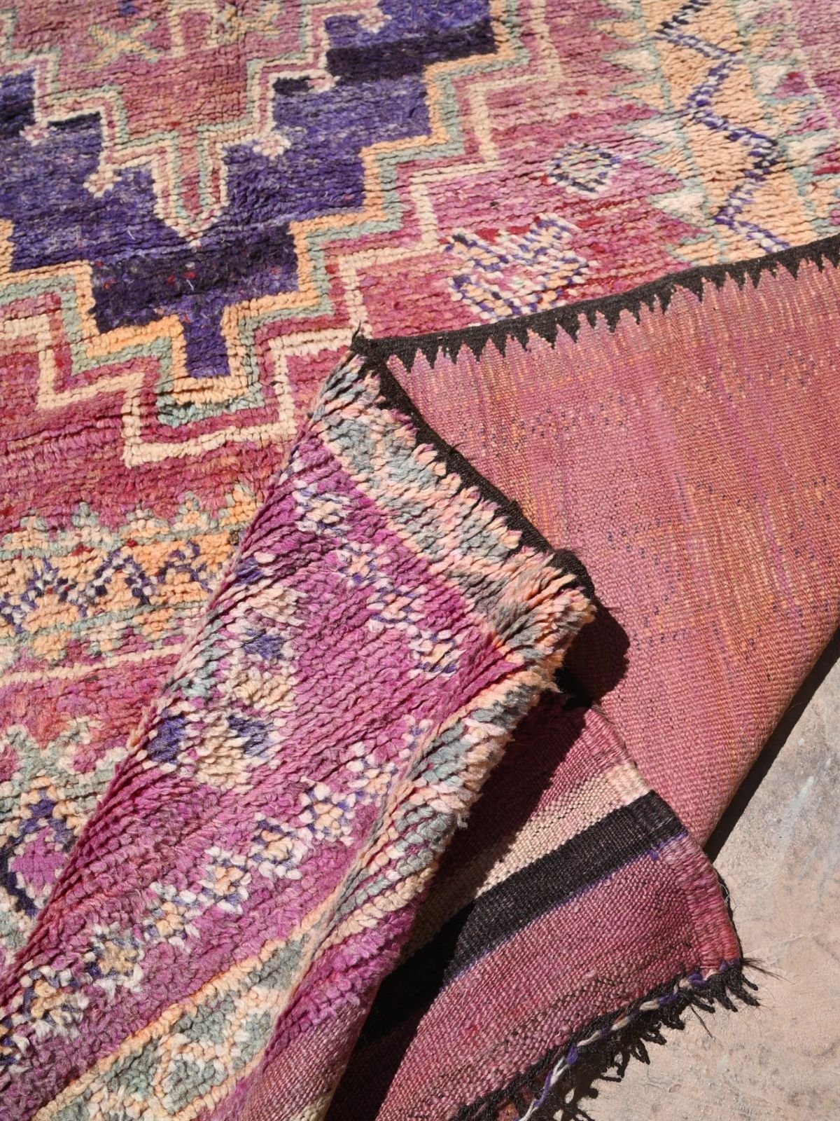Vintage Haouz Rug - Violet 183x351cm | Nouvelle Nomad